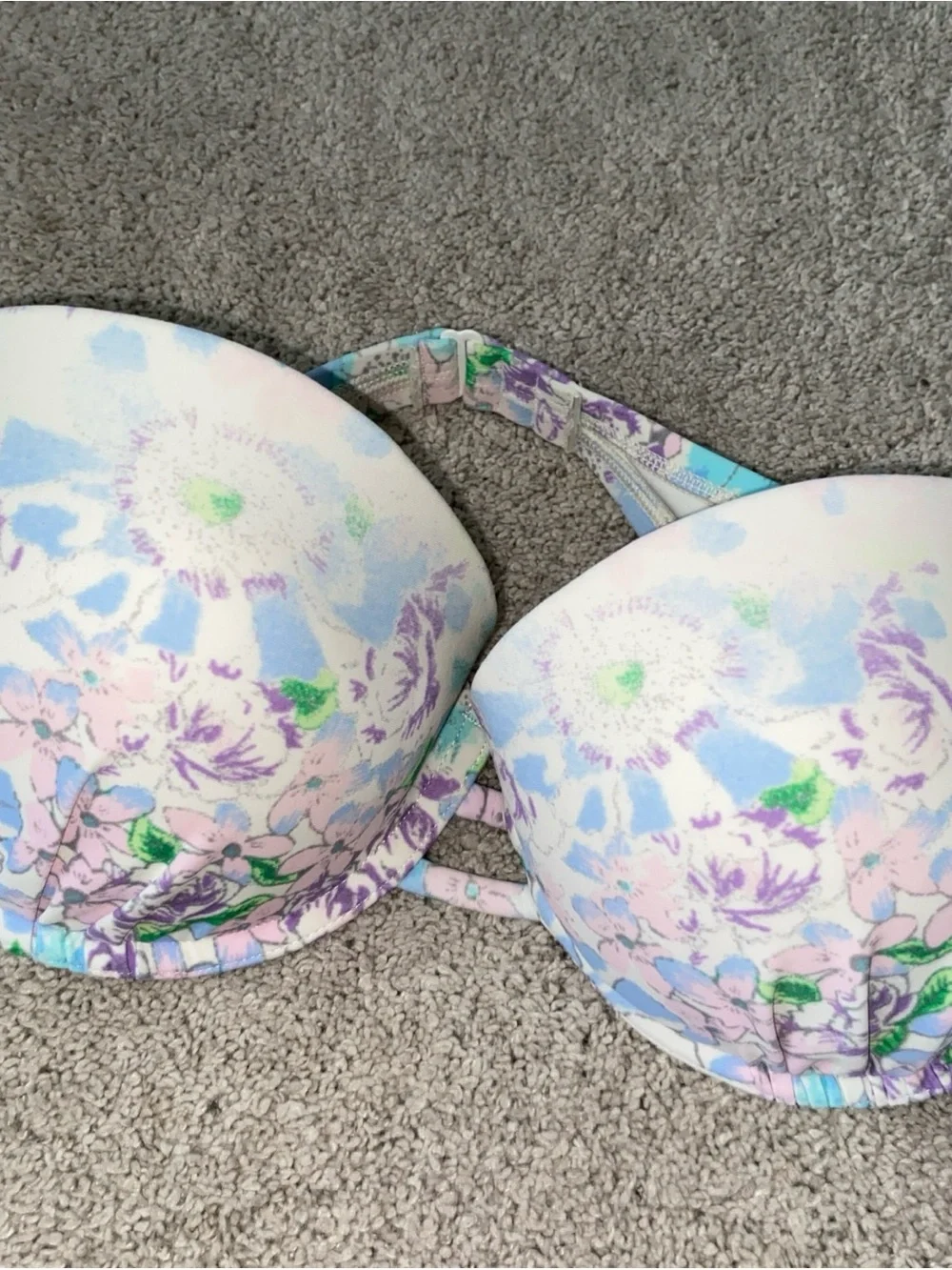 Aerie Holly 34C Bikini Top‎ Strapless NWT Floral Print Underwire